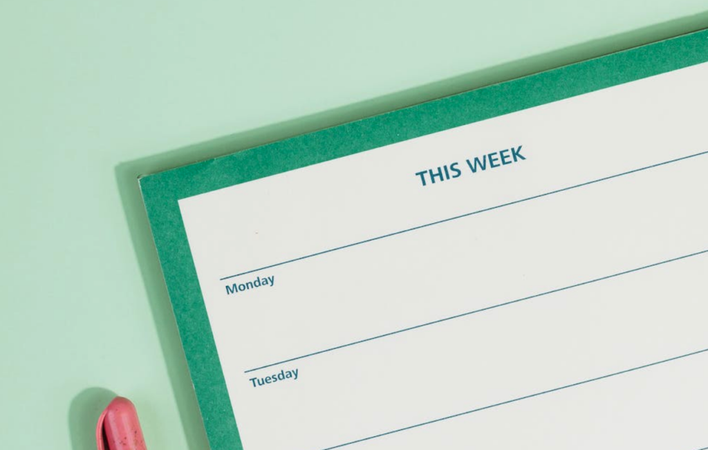 A Template for Mastering Weekly Planning